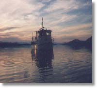 Lake cruise sunset